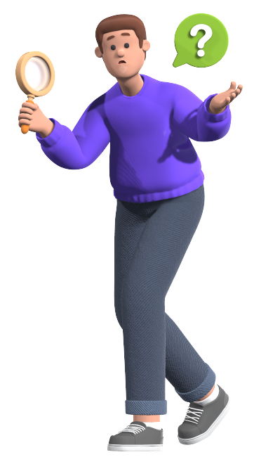 Confused Man Because No Lessons Were Found 3D Illustration